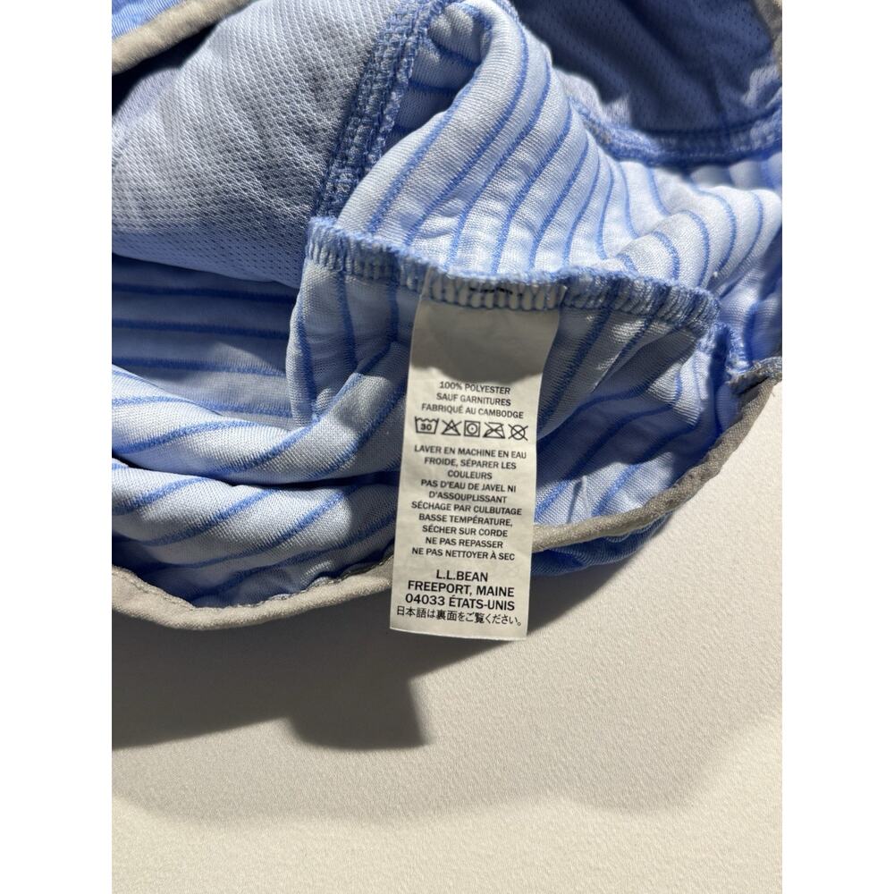 LL Bean Womens S Pet Airy Layer Pullover Snap Neck Quilted Blue 506835 - Picture 6 of 7
